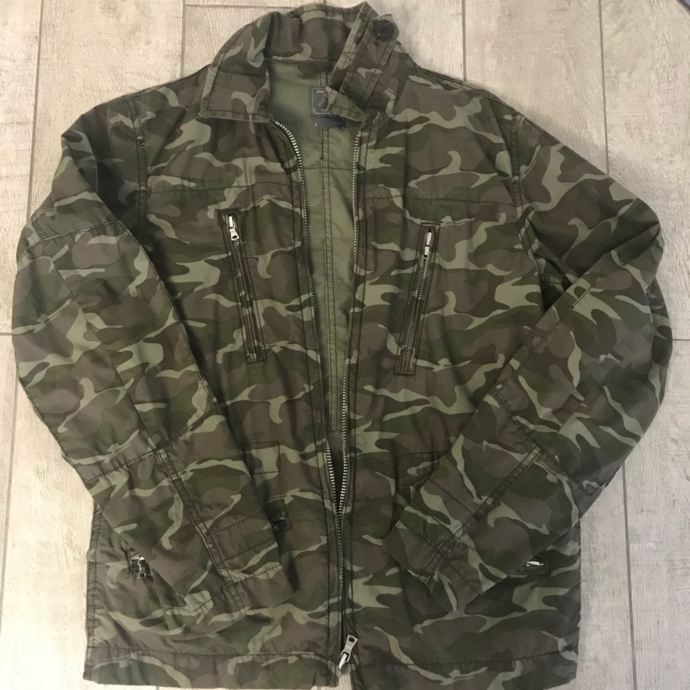 Gap Camo Print Cargo Drawstring Jacket